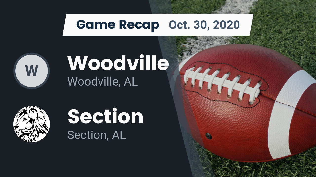 Woodville HS Football Video "Recap Woodville vs. Section 2020" MaxPreps