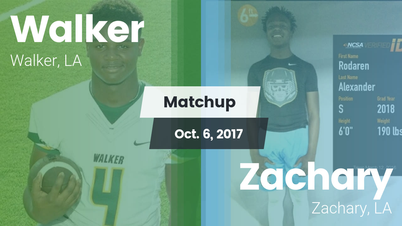 Matchup Walker Vs Zachary 2017