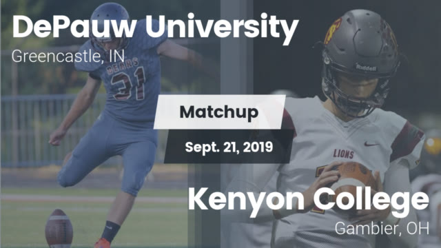 Mens Varsity Football Depauw University Greencastle Indiana