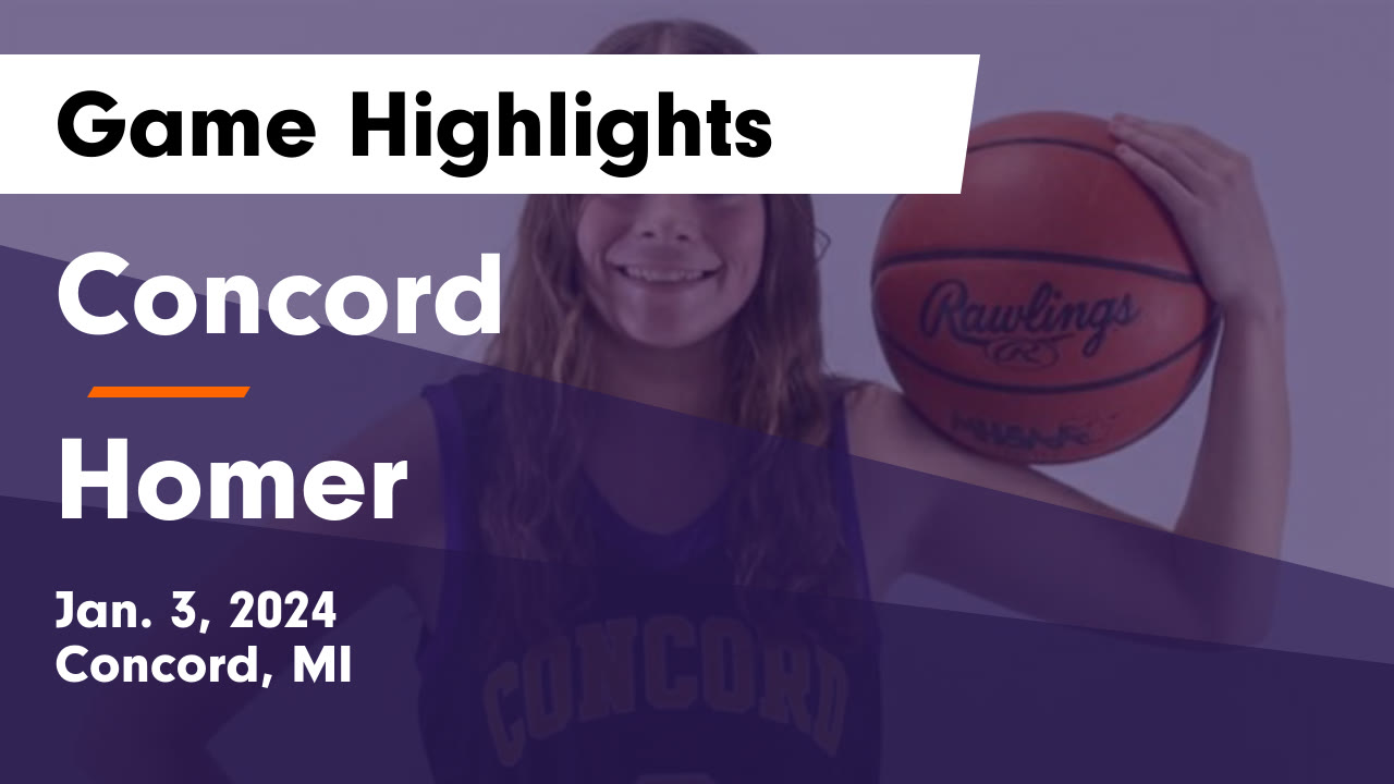 Concord vs Homer Game Highlights Jan. 3, 2024 Concord High School