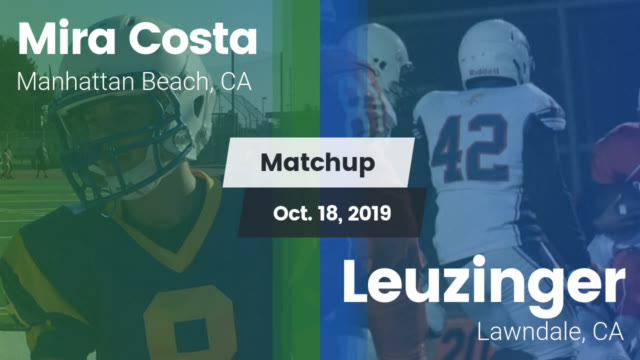 Boys Varsity Football Mira Costa High School Manhattan Beach