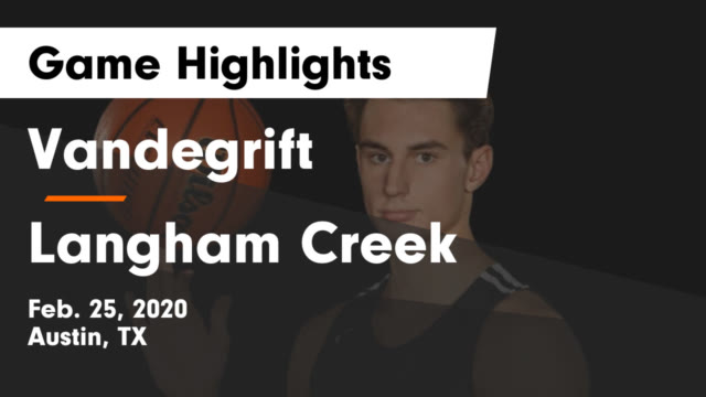 Boys Varsity Basketball Vandegrift High School Austin Texas