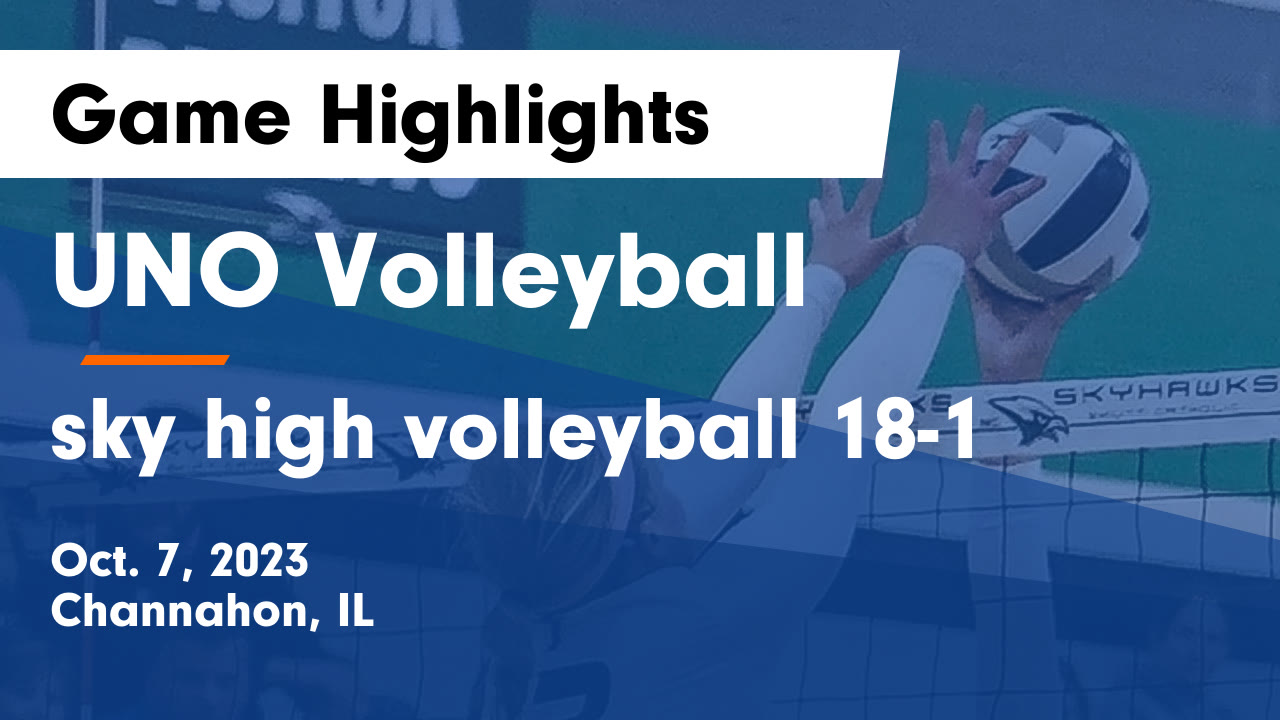 UNO Volleyball vs sky high volleyball 181 Game Highlights Oct. 7