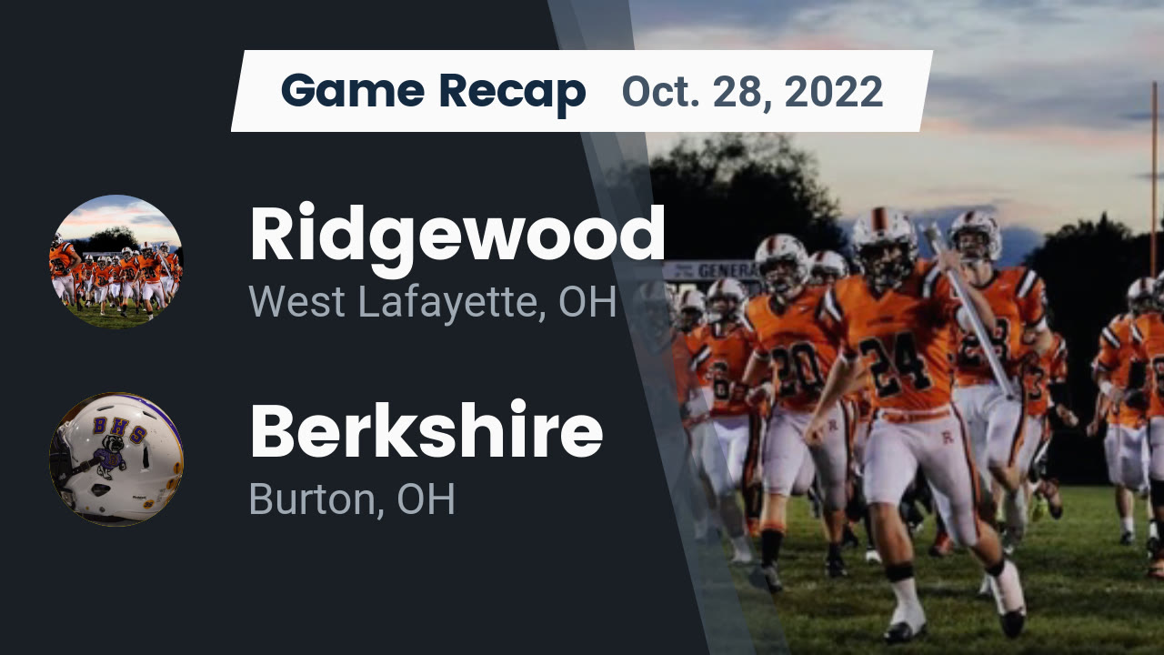 Videos Ridgewood Generals (West Lafayette, OH) Varsity Football