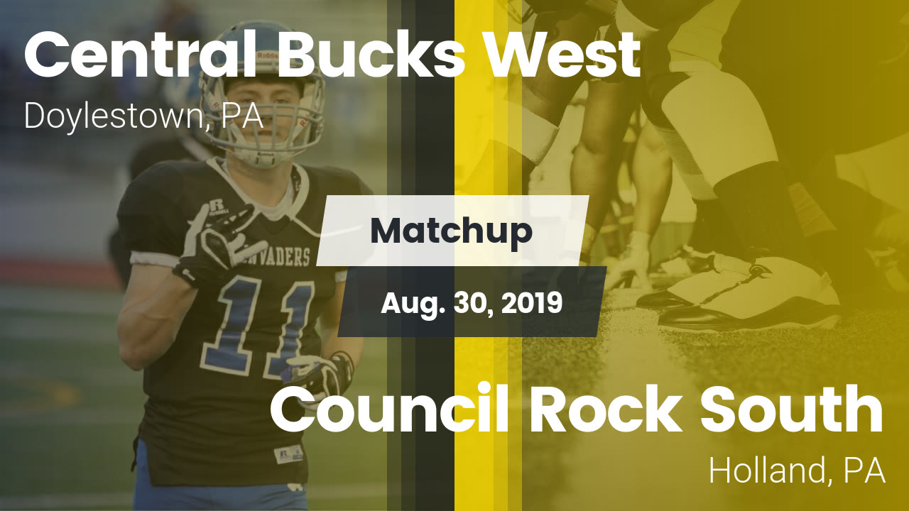 Central Bucks West HS Football Video "Matchup Central Bucks West vs