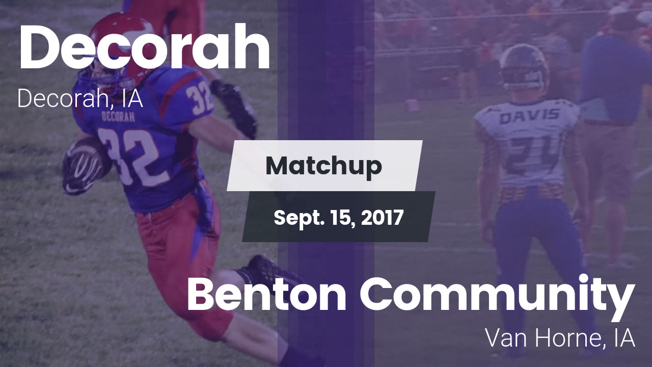 Decorah North Winneshiek Hs Football Video Matchup Decorah Vs
