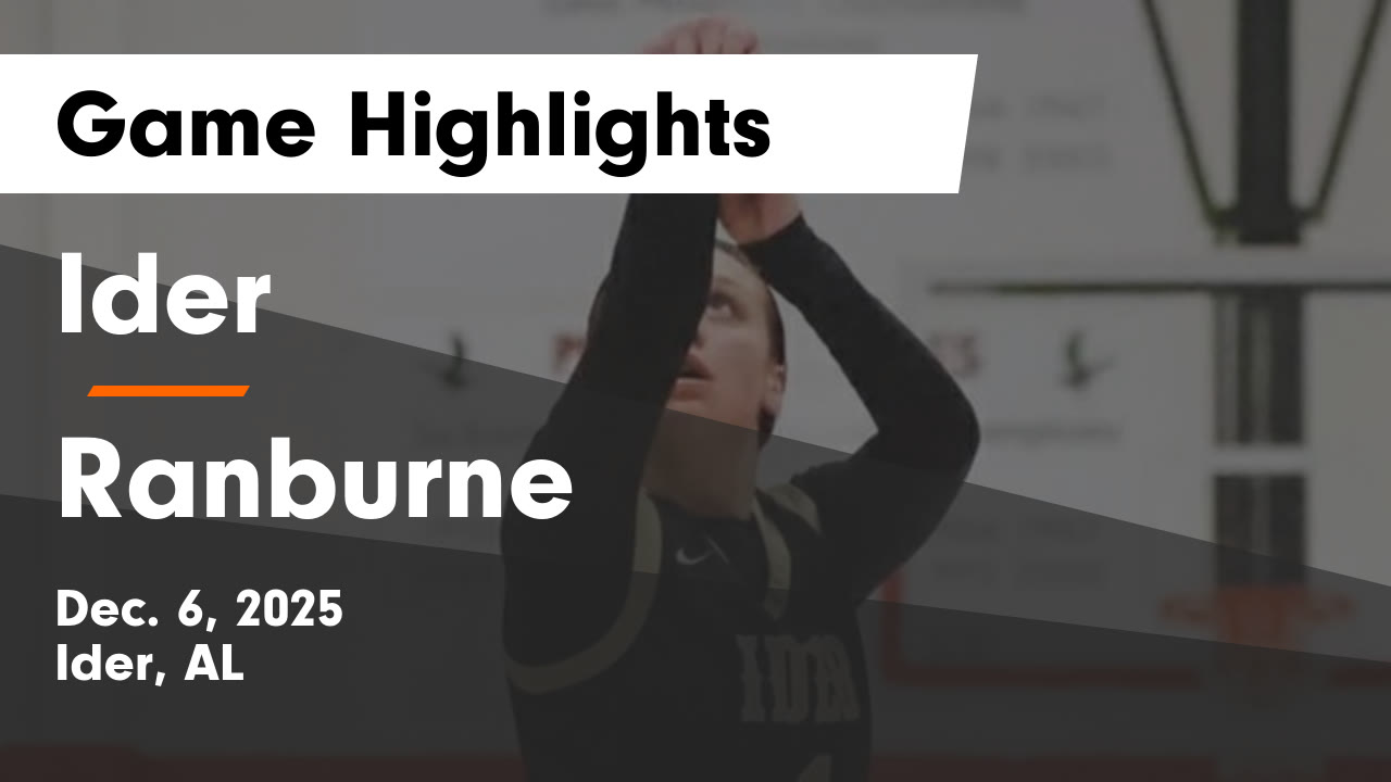 Ider vs Ranburne Game Highlights - Dec. 6, 2025 - Ider High School ...