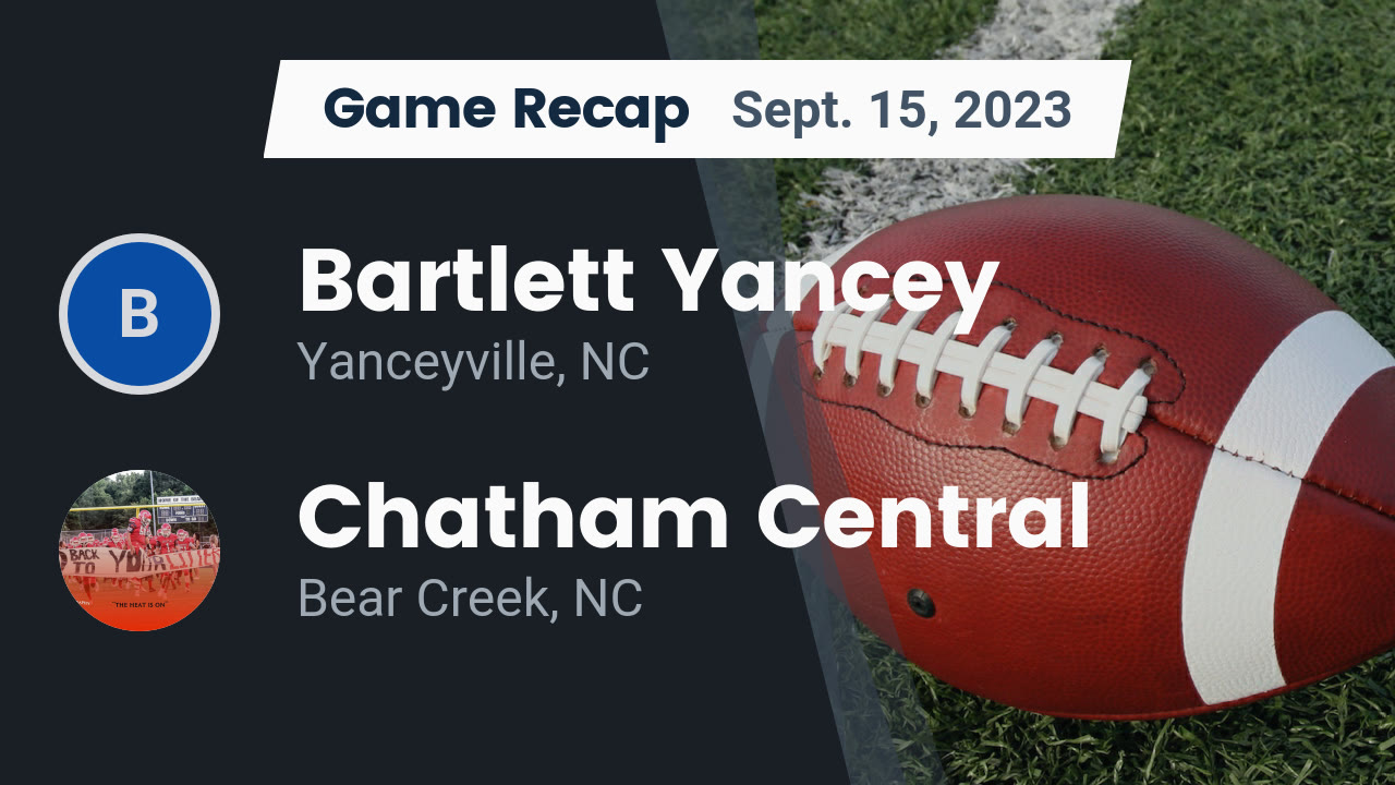 Bartlett Yancey (Yanceyville, NC) High School Sports Football