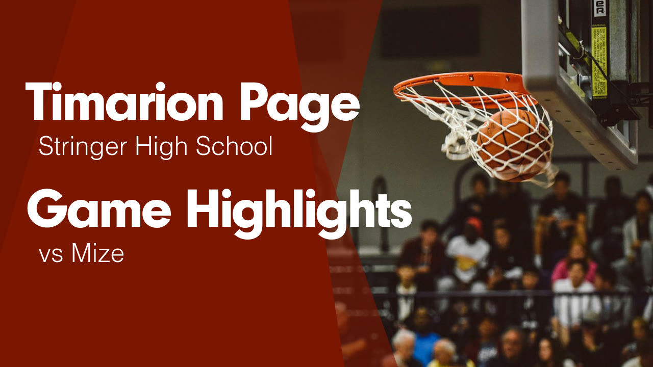 Timarion Game Highlights vs Mize - Timarion Page highlights - Hudl