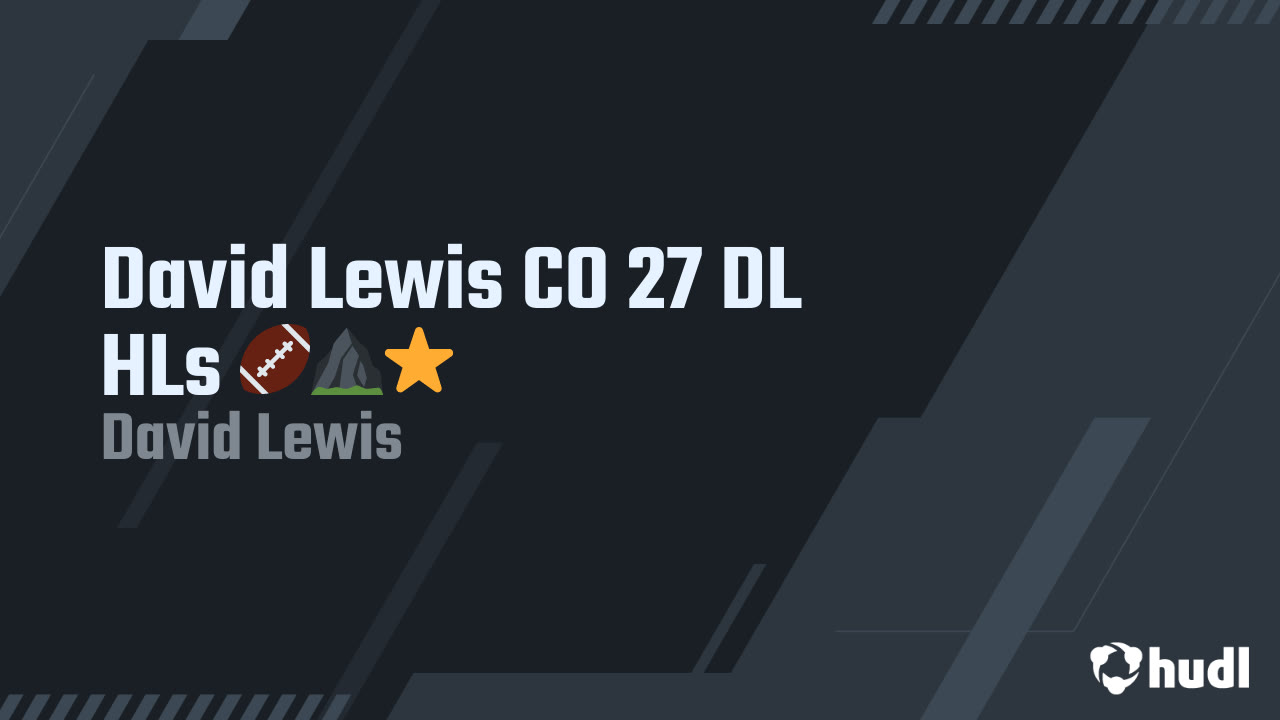 David Lewis CO 27 DL HLs ⛰️⭐ - David Lewis highlights - Hudl