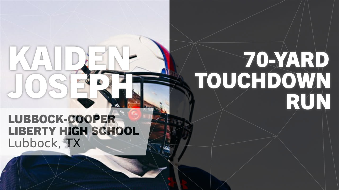 Kaiden Joseph - Lubbock Cooper-Liberty - 2025 70-yard Touchdown Run 