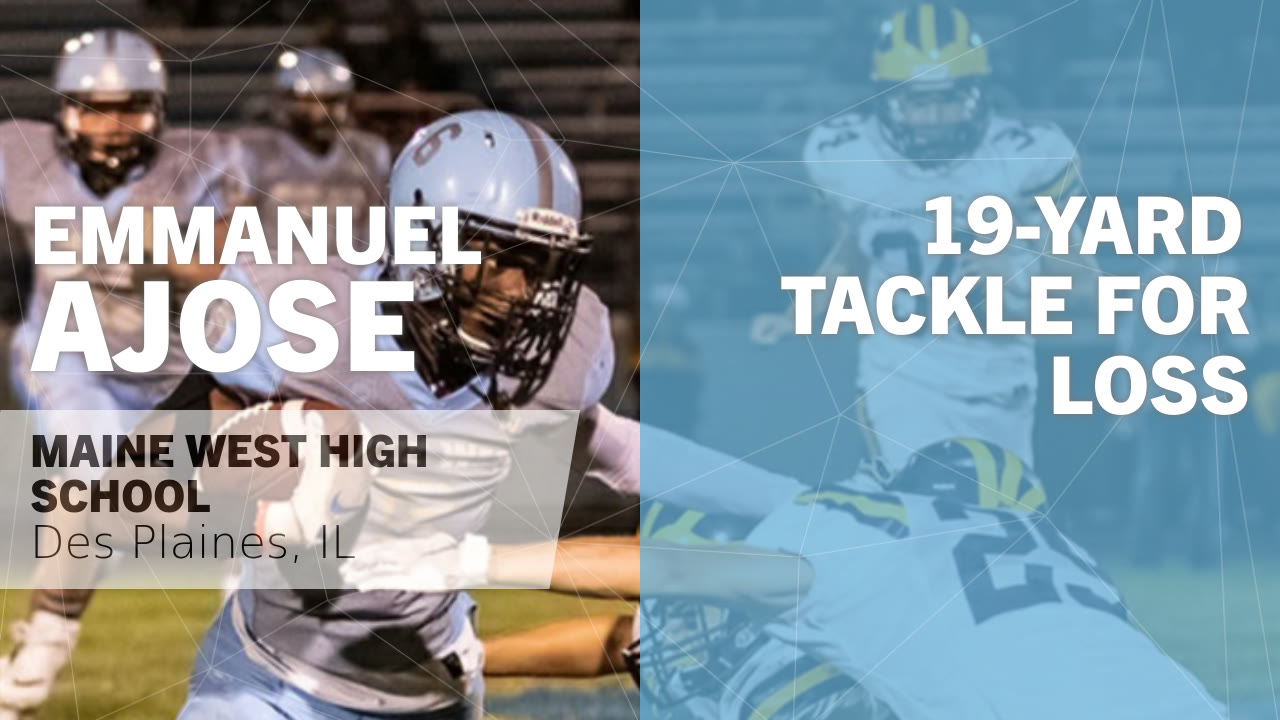 Emmanuel Ajose S Des Plaines Il Video 19 Yard Tackle For Loss